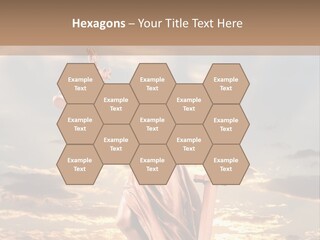 Femininity Gesture Lady PowerPoint Template