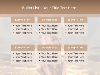 Femininity Gesture Lady PowerPoint Template