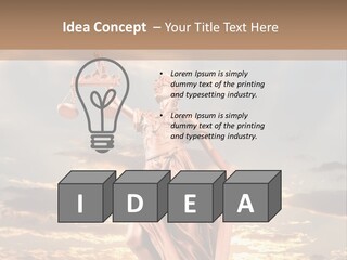 Femininity Gesture Lady PowerPoint Template