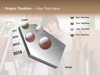 A Man And A Woman Standing In Front Of Moving Boxes PowerPoint Template