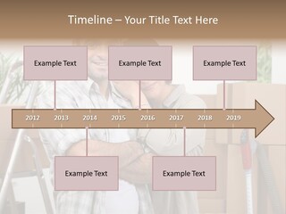 A Man And A Woman Standing In Front Of Moving Boxes PowerPoint Template