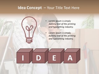 A Man And A Woman Standing In Front Of Moving Boxes PowerPoint Template