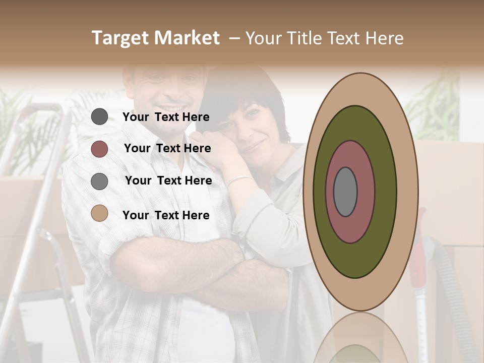 A Man And A Woman Standing In Front Of Moving Boxes PowerPoint Template