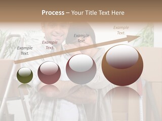 A Man And A Woman Standing In Front Of Moving Boxes PowerPoint Template