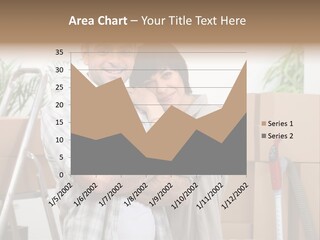 A Man And A Woman Standing In Front Of Moving Boxes PowerPoint Template