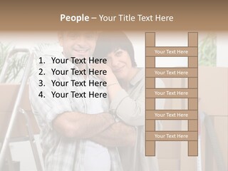 A Man And A Woman Standing In Front Of Moving Boxes PowerPoint Template