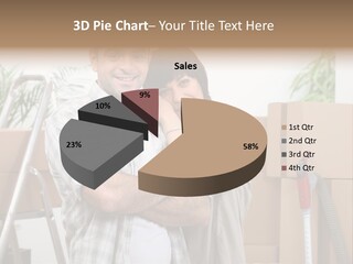 A Man And A Woman Standing In Front Of Moving Boxes PowerPoint Template