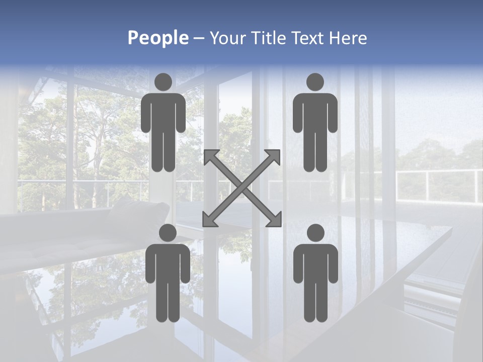 Bookshelf Inside Empty PowerPoint Template