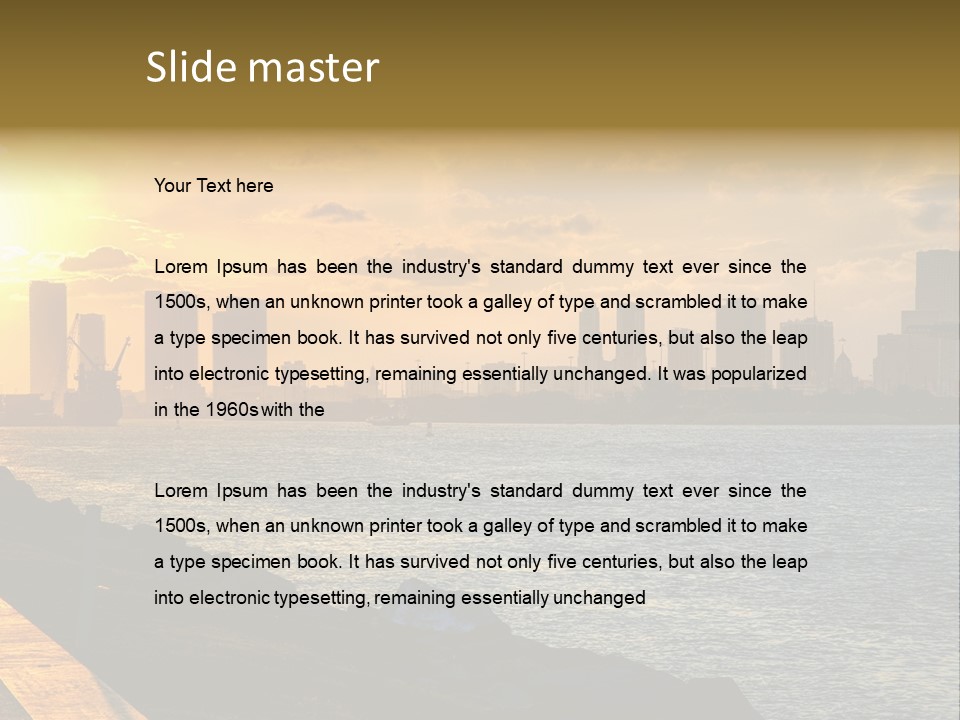 City Red Yellow PowerPoint Template