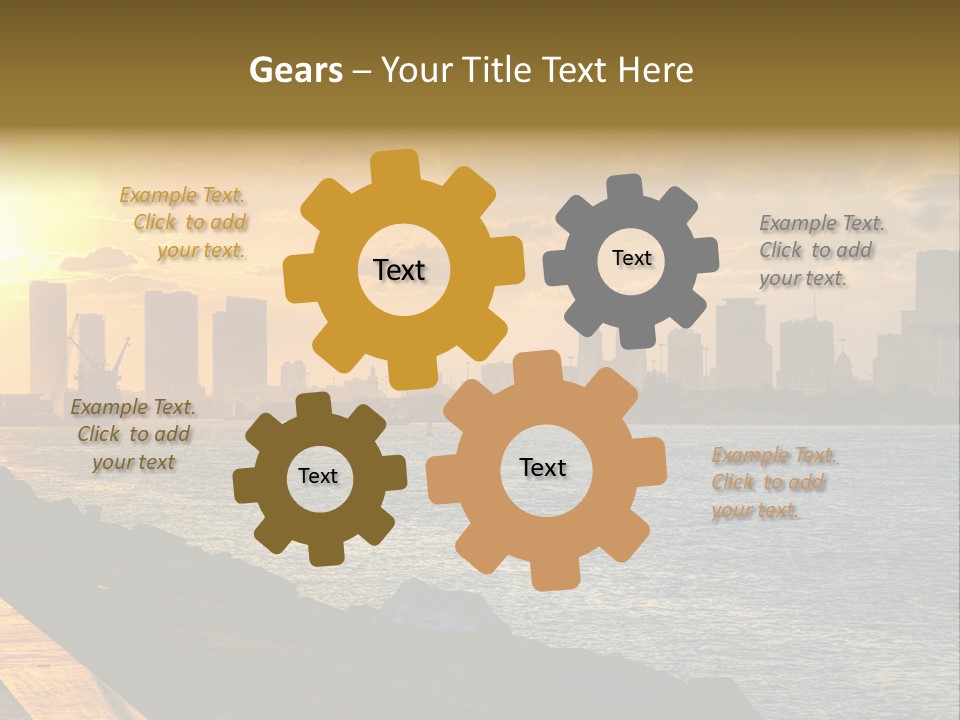 City Red Yellow PowerPoint Template