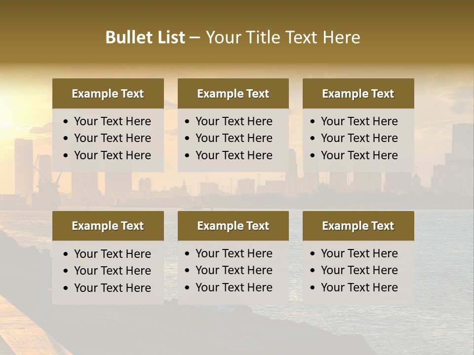 City Red Yellow PowerPoint Template