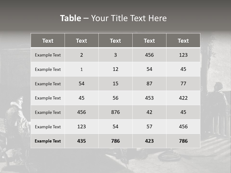 A Black And White Photo Of People In A Room PowerPoint Template