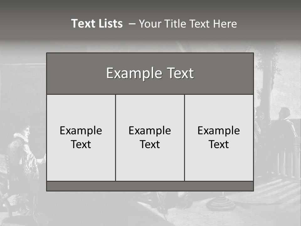 A Black And White Photo Of People In A Room PowerPoint Template