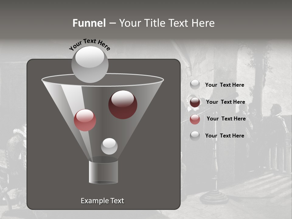 A Black And White Photo Of People In A Room PowerPoint Template