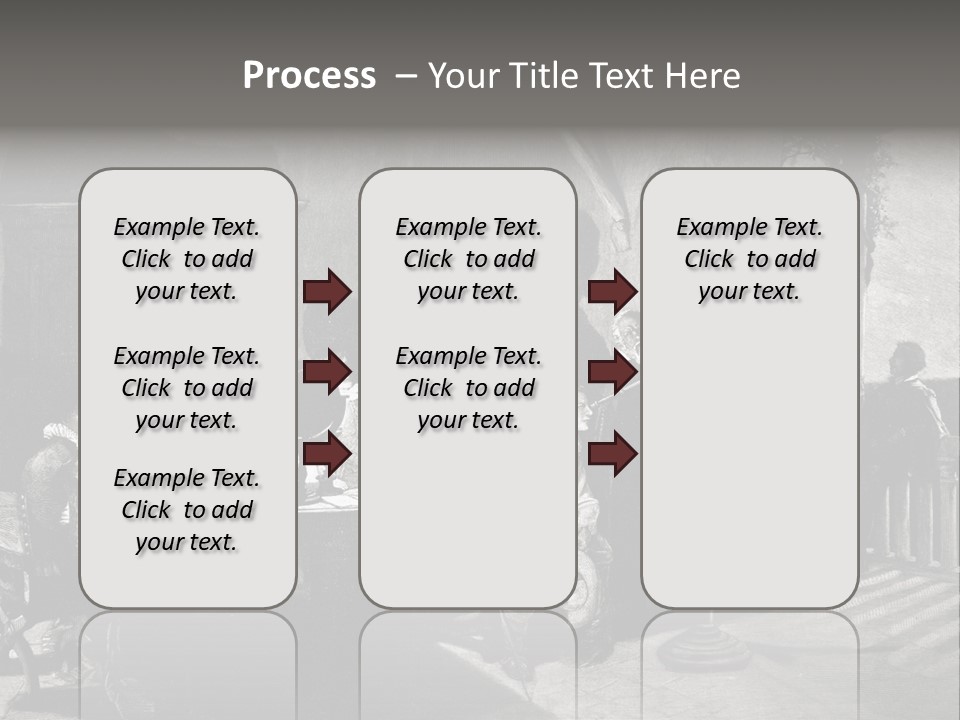 A Black And White Photo Of People In A Room PowerPoint Template