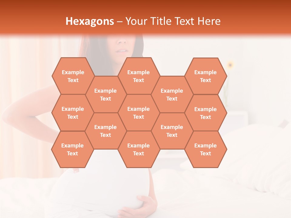 A Pregnant Woman Sitting On A Bed With Her Hands On Her Hips PowerPoint Template