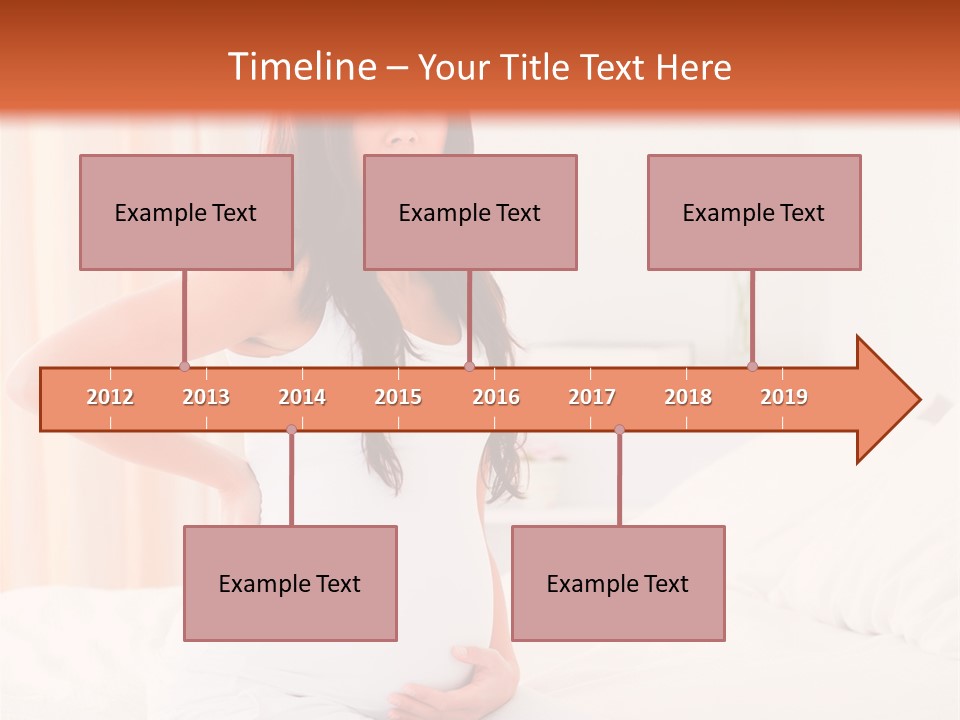 A Pregnant Woman Sitting On A Bed With Her Hands On Her Hips PowerPoint Template