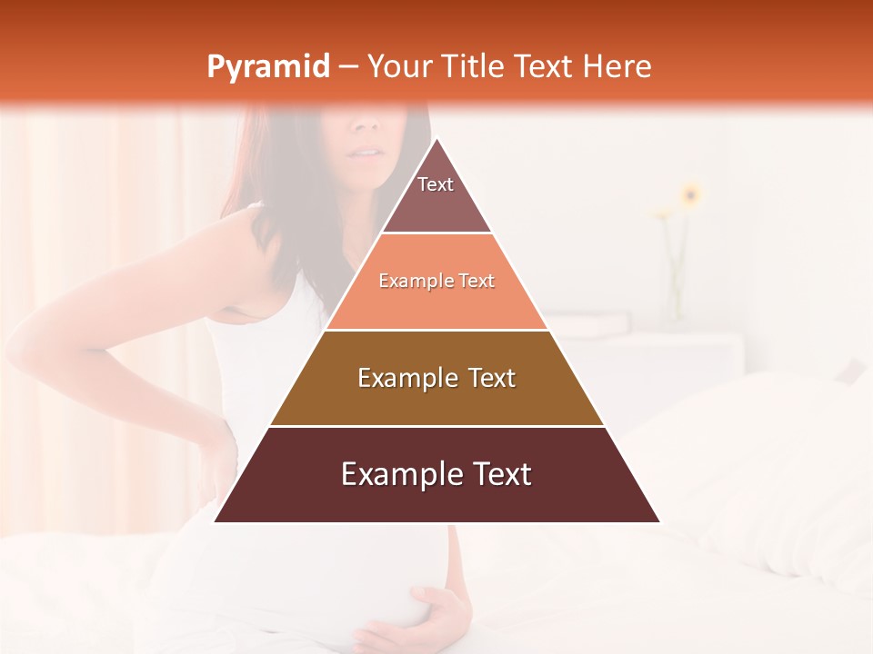 A Pregnant Woman Sitting On A Bed With Her Hands On Her Hips PowerPoint Template