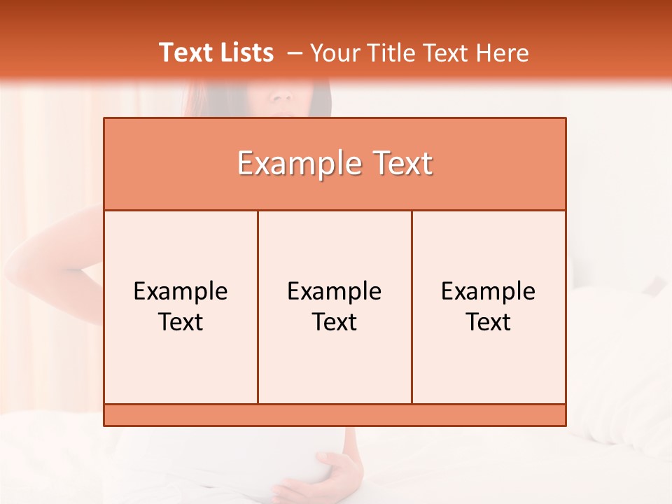 A Pregnant Woman Sitting On A Bed With Her Hands On Her Hips PowerPoint Template