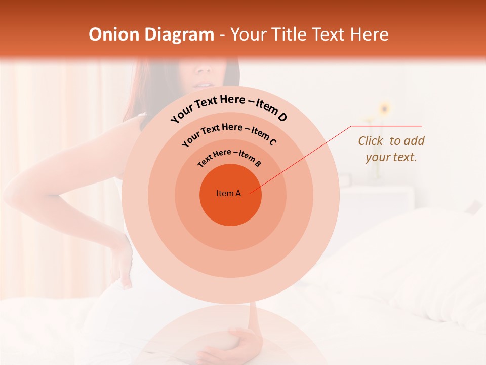 A Pregnant Woman Sitting On A Bed With Her Hands On Her Hips PowerPoint Template