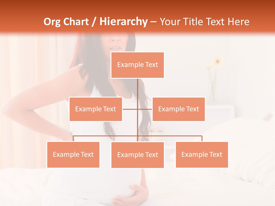 A Pregnant Woman Sitting On A Bed With Her Hands On Her Hips PowerPoint Template