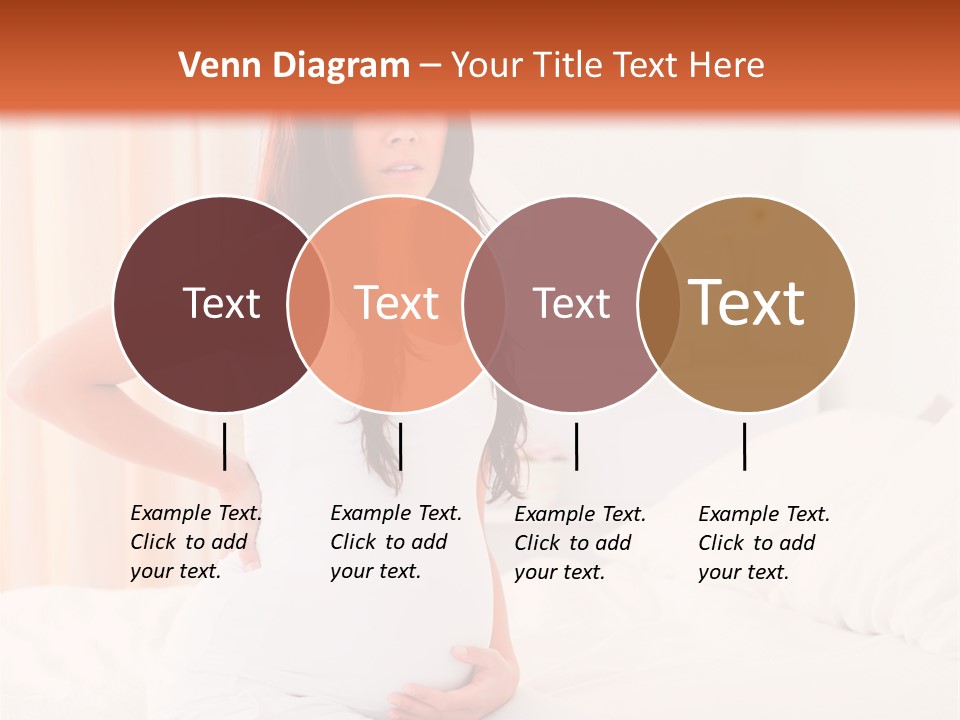 A Pregnant Woman Sitting On A Bed With Her Hands On Her Hips PowerPoint Template