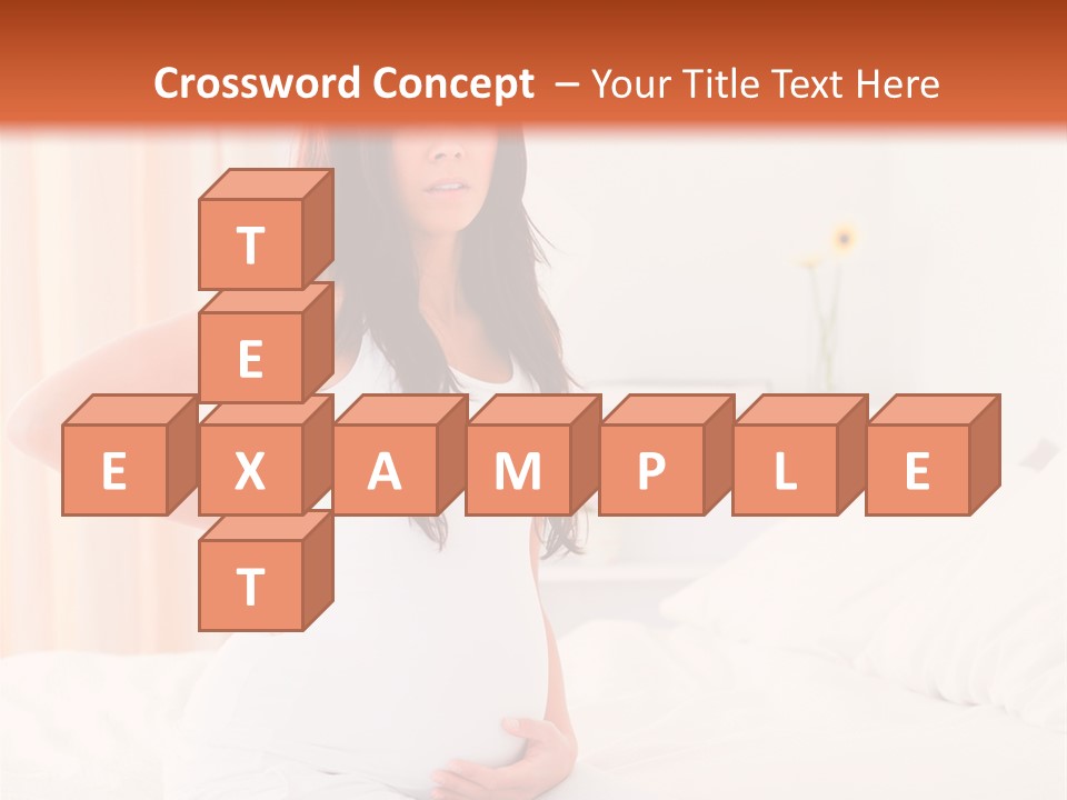 A Pregnant Woman Sitting On A Bed With Her Hands On Her Hips PowerPoint Template