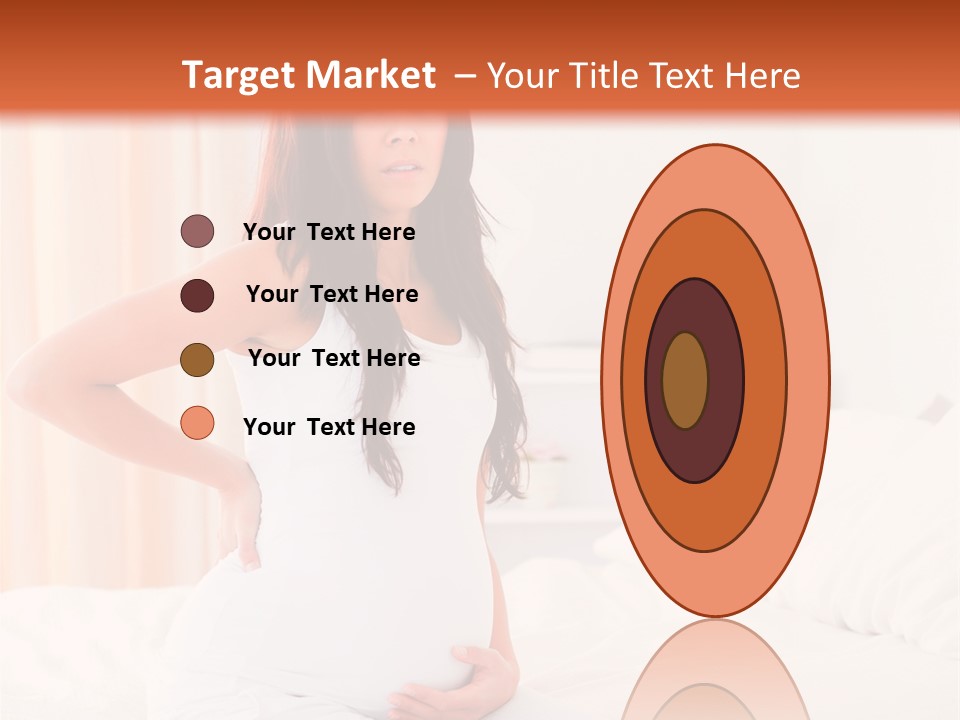 A Pregnant Woman Sitting On A Bed With Her Hands On Her Hips PowerPoint Template