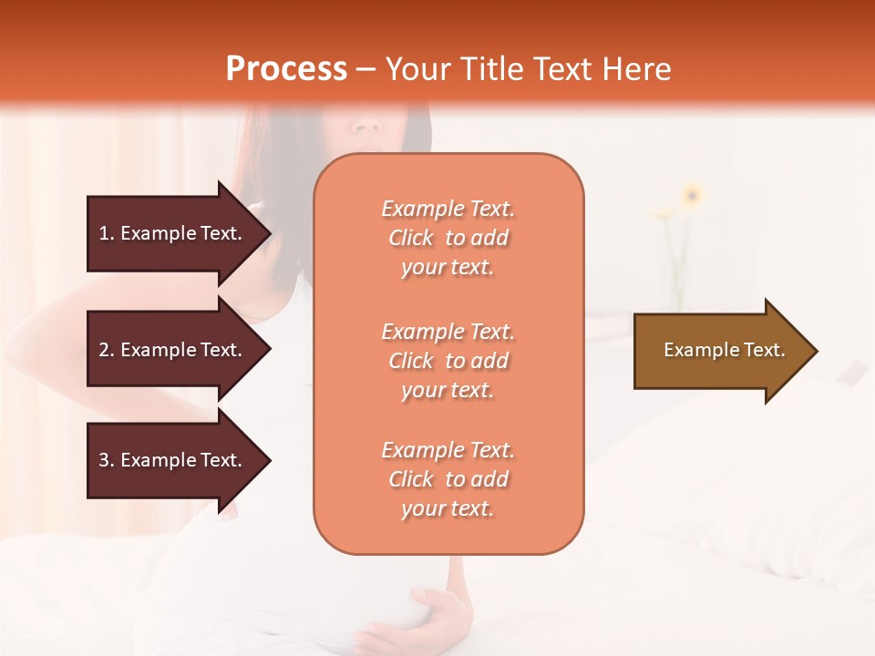 A Pregnant Woman Sitting On A Bed With Her Hands On Her Hips PowerPoint Template