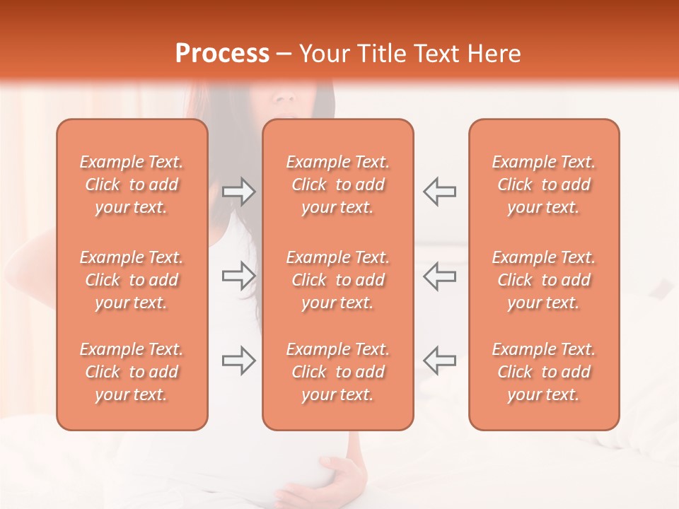 A Pregnant Woman Sitting On A Bed With Her Hands On Her Hips PowerPoint Template