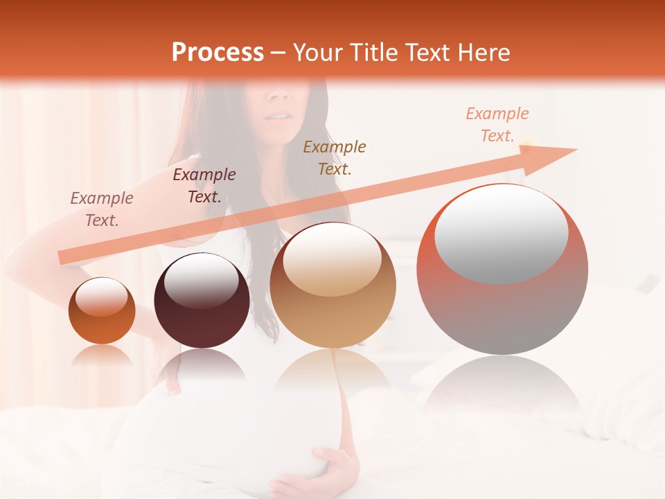 A Pregnant Woman Sitting On A Bed With Her Hands On Her Hips PowerPoint Template