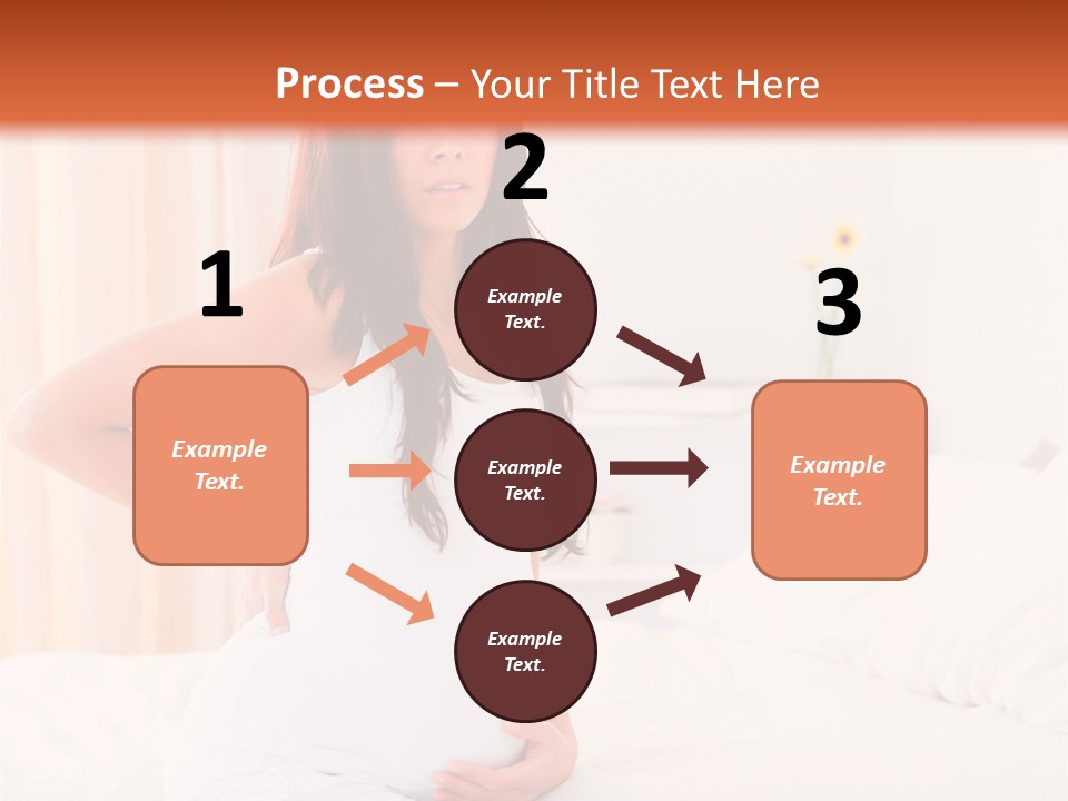 A Pregnant Woman Sitting On A Bed With Her Hands On Her Hips PowerPoint Template