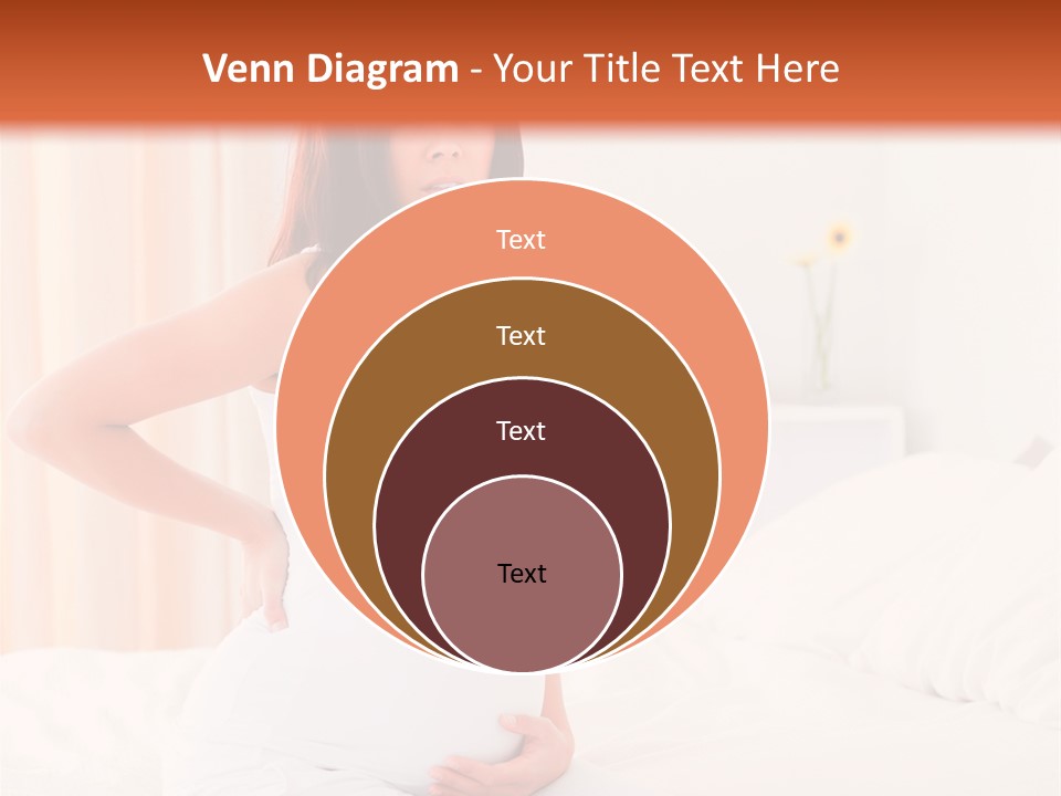 A Pregnant Woman Sitting On A Bed With Her Hands On Her Hips PowerPoint Template