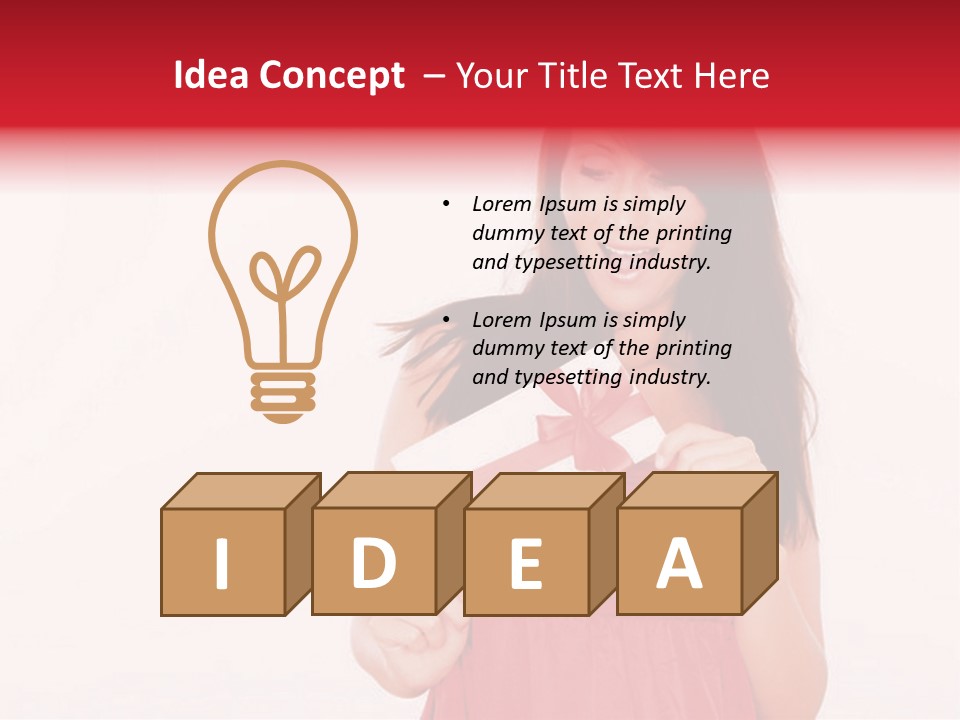 Valentine Smile Holding PowerPoint Template