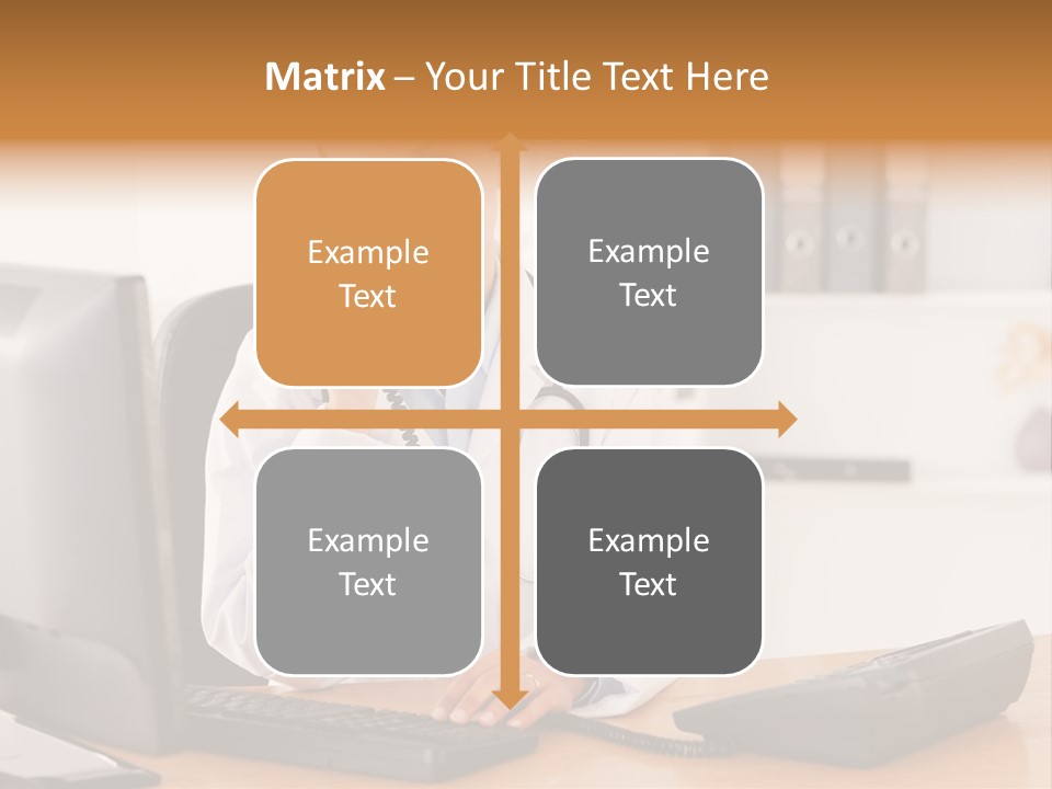 Phone Smile Desk PowerPoint Template