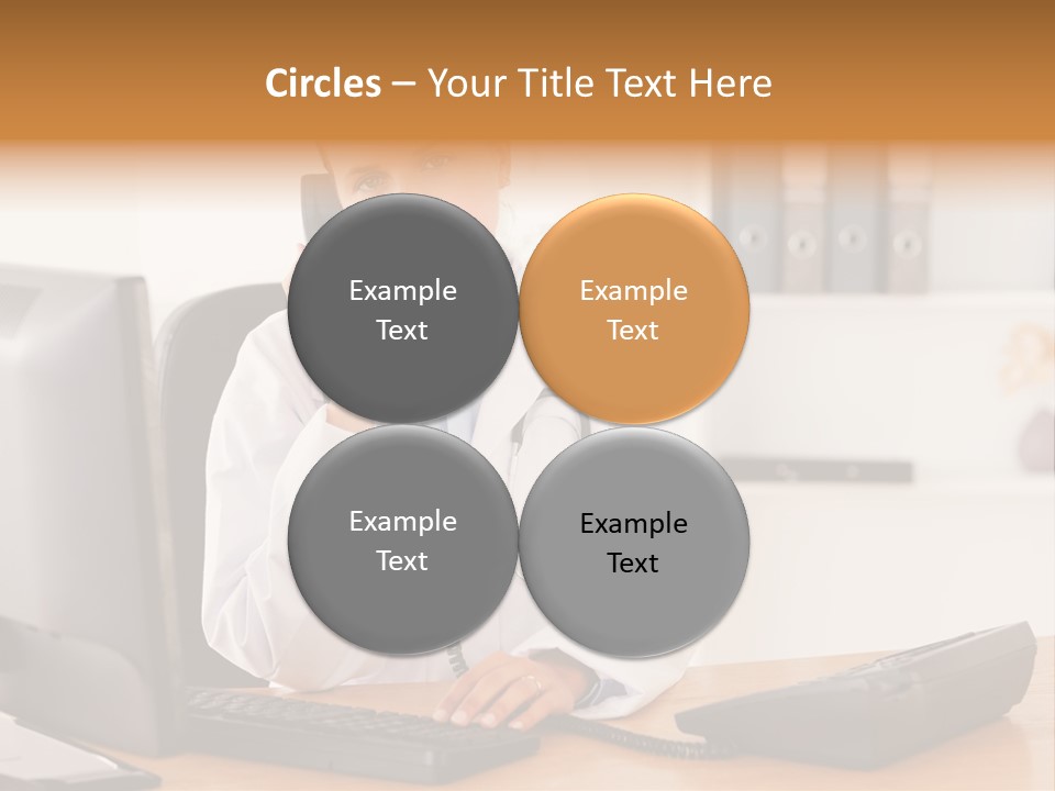 Phone Smile Desk PowerPoint Template