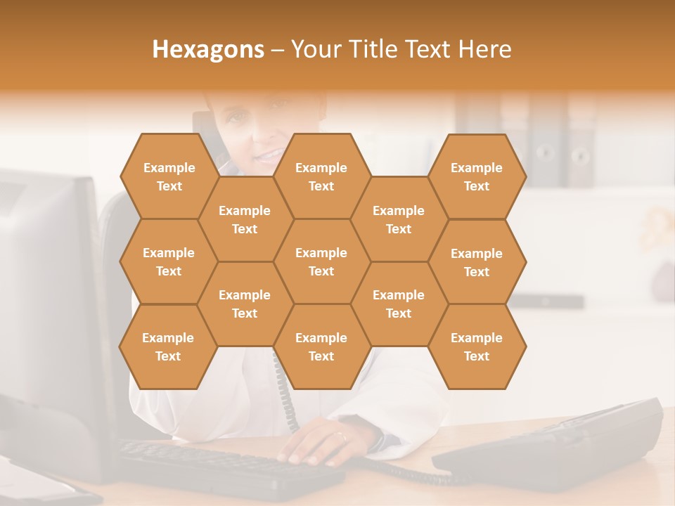 Phone Smile Desk PowerPoint Template