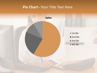 Phone Smile Desk PowerPoint Template