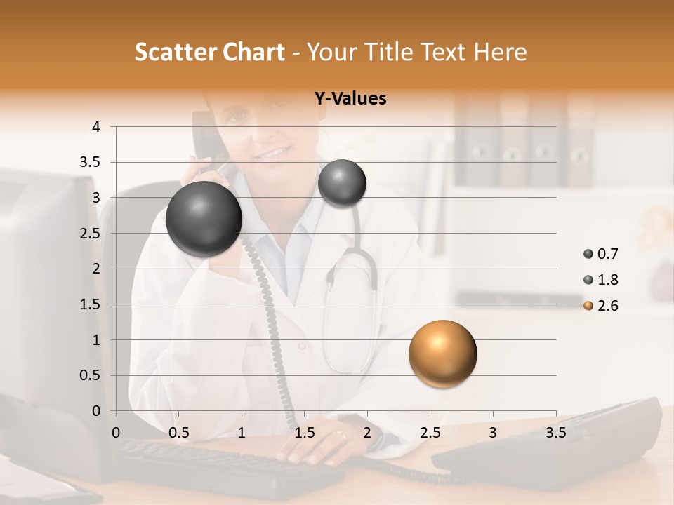 Phone Smile Desk PowerPoint Template