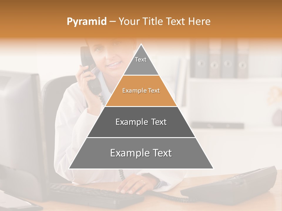 Phone Smile Desk PowerPoint Template