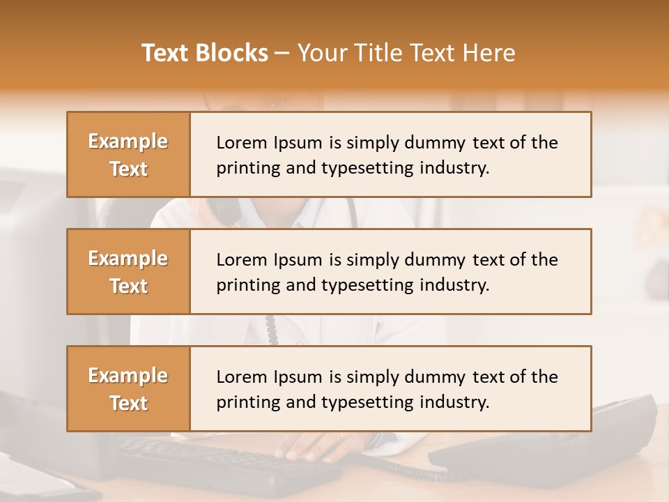 Phone Smile Desk PowerPoint Template