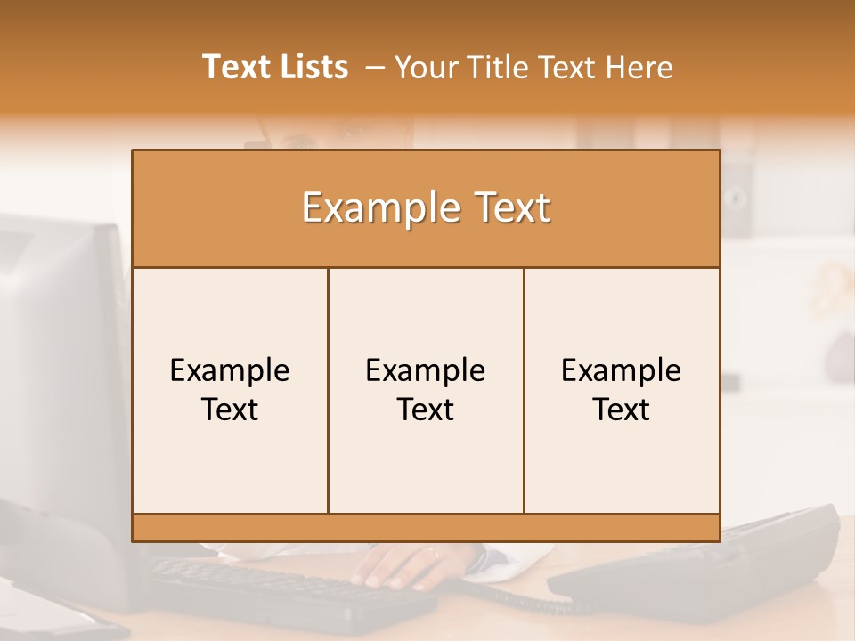 Phone Smile Desk PowerPoint Template