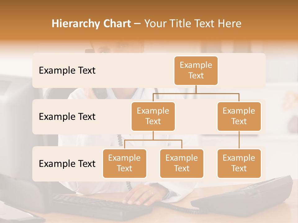 Phone Smile Desk PowerPoint Template