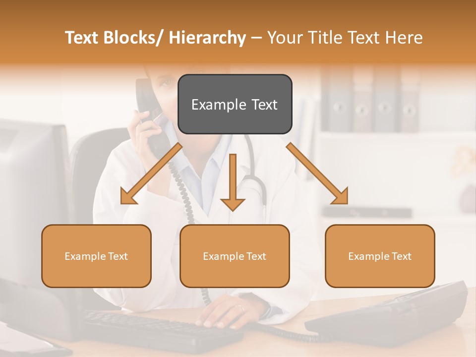Phone Smile Desk PowerPoint Template