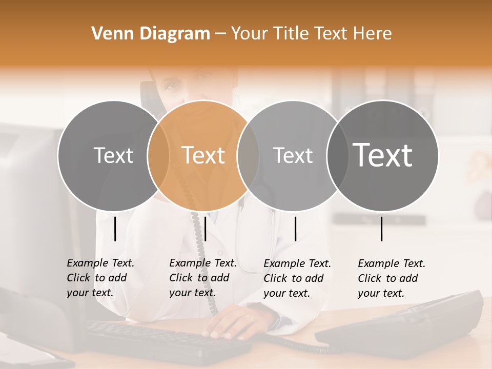 Phone Smile Desk PowerPoint Template