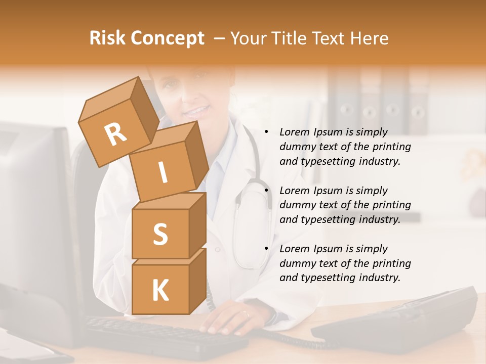 Phone Smile Desk PowerPoint Template