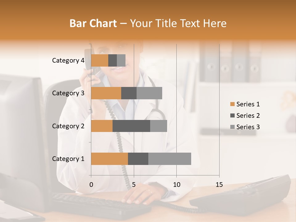 Phone Smile Desk PowerPoint Template