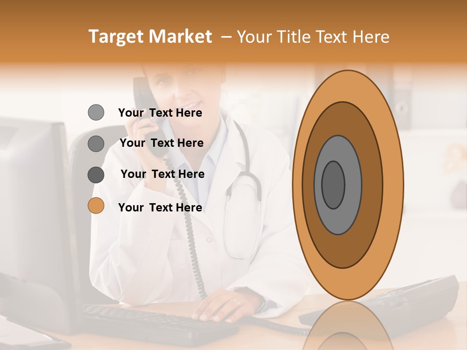 Phone Smile Desk PowerPoint Template