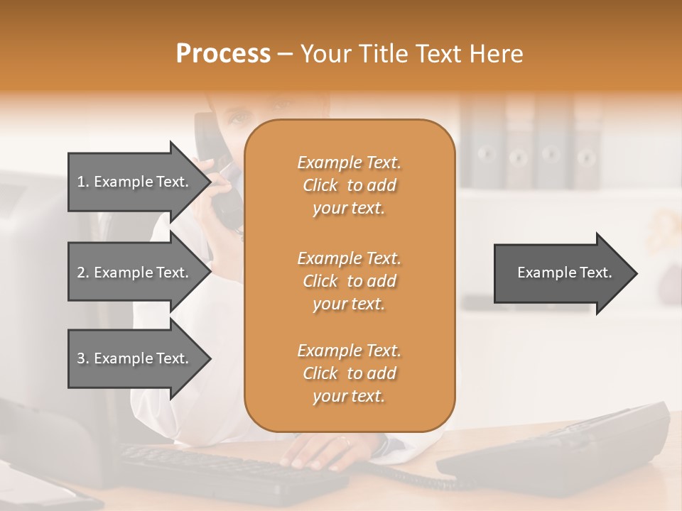 Phone Smile Desk PowerPoint Template