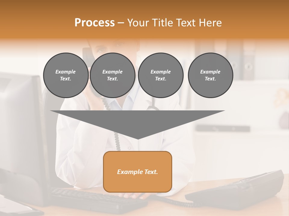 Phone Smile Desk PowerPoint Template